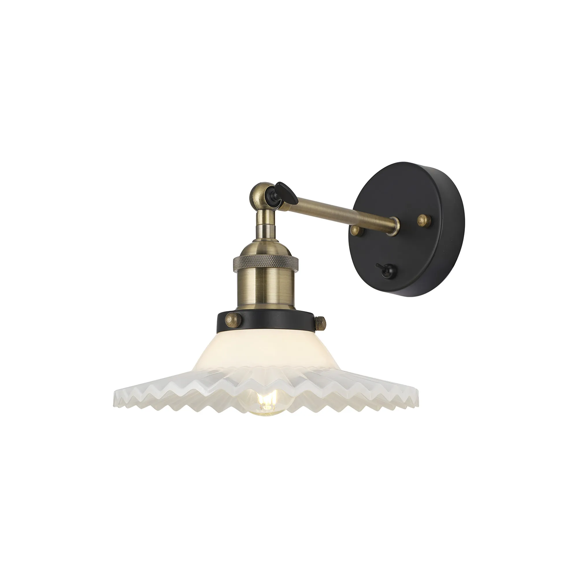 Walter-Antique Brass Wall Lights Deco Armed Wall Lights